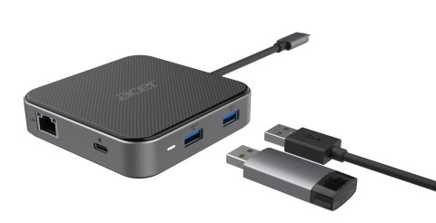 Hub wielofunkcyjny ACER 7in1 USB4 8k Multi Display Hub 1xHDMI/1xDP/2xUSB3.2/USB-C/RJ45/Audi Hub wielofunkcyjny ACER 7in1 USB4 8k Multi Display Hub 1xHDMI/1xDP/2xUSB3.2/USB-C/RJ45/Audi