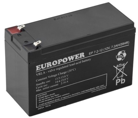 Akumulator AGM Europower | EP 7.2-12 12V / 7.2Ah Akumulator AGM Europower | EP 7.2-12 12V / 7.2Ah