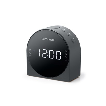 Muza | M-185CR | Podwójny budzik radiowy PLL | Wejście AUX | Czarny Muza | M-185CR | Podwójny budzik radiowy PLL | Wejście AUX | Czarny