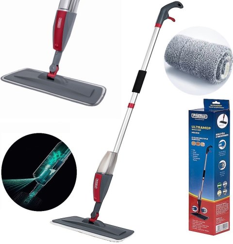 PROMIS MOP ZE SPRYSKIWACZEM, SZARO-CZERWONY MS100G