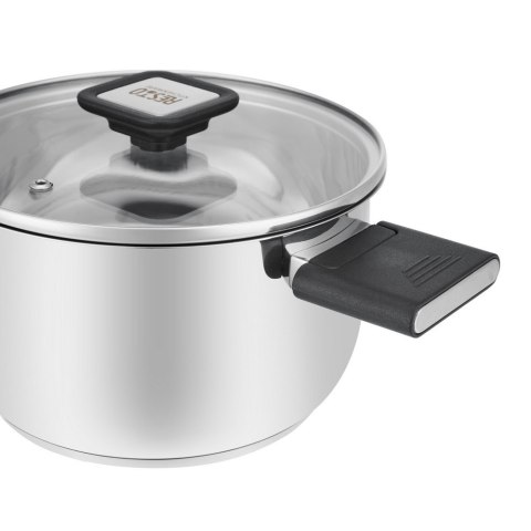 Resto Kitchenware Anser 2,5 l Okrągły Czarny, Stal nierdzewna
