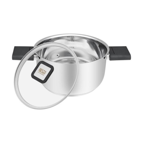 Resto Kitchenware Anser 2,5 l Okrągły Czarny, Stal nierdzewna