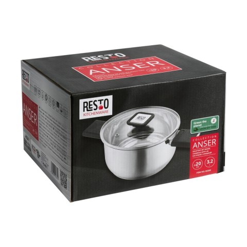 Resto Kitchenware Anser 3,2 l Okrągły Czarny, Stal nierdzewna