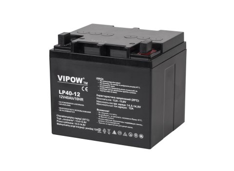 Akumulator żelowy VIPOW 12V 40Ah Akumulator żelowy VIPOW 12V 40Ah