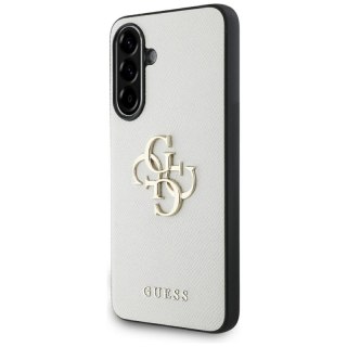 Guess Grained Big 4G Logo Small Classic Logo - Etui do Samsung Galaxy A56 5G (beżowy)
