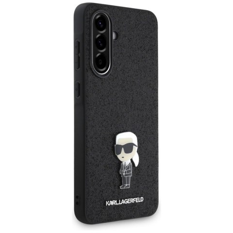 Karl Lagerfeld Fixed Glitter Ikonik Logo Metal Pin - Etui do Samsung Galaxy A36 5G (czarny)