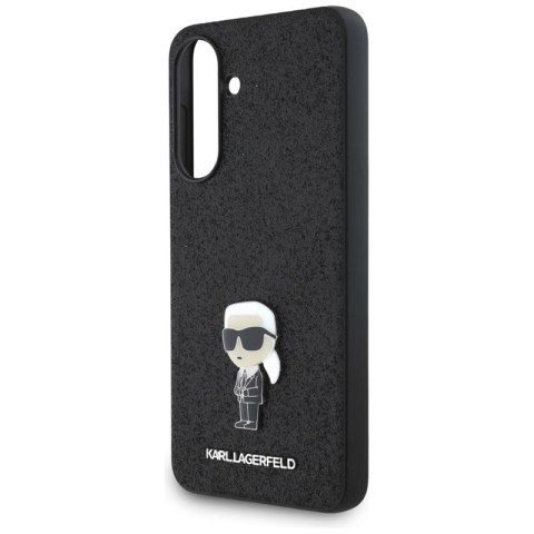 Karl Lagerfeld Fixed Glitter Ikonik Logo Metal Pin - Etui do Samsung Galaxy A36 5G (czarny)