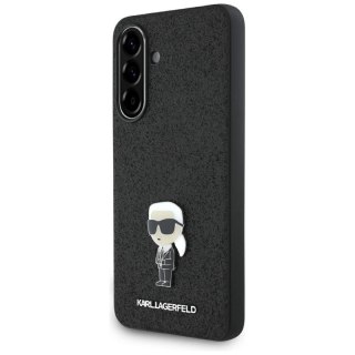 Karl Lagerfeld Fixed Glitter Ikonik Logo Metal Pin - Etui do Samsung Galaxy A56 5G (czarny)