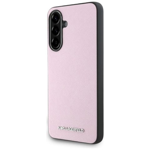 Karl Lagerfeld Saffiano Metal Logo - Etui do Samsung Galaxy A56 5G (różowy)