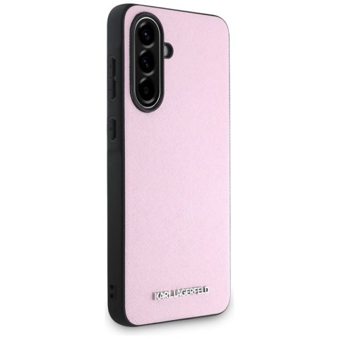 Karl Lagerfeld Saffiano Metal Logo - Etui do Samsung Galaxy A56 5G (różowy)