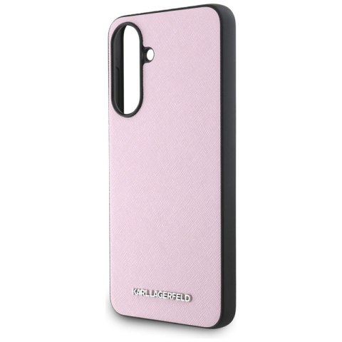 Karl Lagerfeld Saffiano Metal Logo - Etui do Samsung Galaxy A56 5G (różowy)
