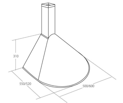 Okap kominowy AKPO WK-5 RONDO TURBO 50 BIAŁY (500mm, kolor biały) Okap kominowy AKPO WK-5 RONDO TURBO 50 BIAŁY (500mm, kolor biały)