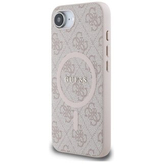 Guess 4G Ring Classic Logo MagSafe - Etui do iPhone 16e (różowy)