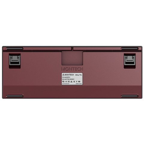 Montech MKey TKL klawiatura Gaming USB Bordowy, Ciemny Szary