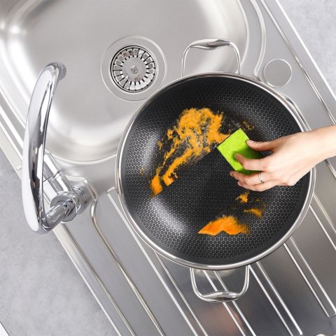 Patelnia stalowa wok nieprzywierający premium COOKCELL HYBRYD 28 cm Patelnia stalowa wok nieprzywierający premium COOKCELL HYBRYD 28 cm