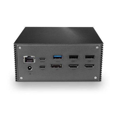 Lindy 43378 stacja dokująca Przewodowa USB 3.2 Gen 2 (3.1 Gen 2) Type-C Szary