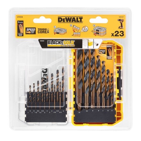 Zestaw wierteł do metalu DeWalt DT70729-QZ HSS-G - 23 szt. Zestaw wierteł do metalu DeWalt DT70729-QZ HSS-G - 23 szt.