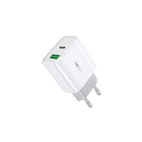 WEKOME WP-U53 Maxspeed - Ładowarka sieciowa USB-C PD 20W & USB-A QC3.0 18W Fast Charger (Biały) WEKOME WP-U53 Maxspeed - Ładowarka sieciowa USB-C PD 20W & USB-A QC3.0 18W Fast Charger (Biały)