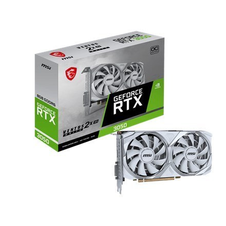 Karta Graficzna MSI RTX3050 VENTUS 2X XS OC WHITE 8GB GDDR6 HDMI DVI DP Karta Graficzna MSI RTX3050 VENTUS 2X XS OC WHITE 8GB GDDR6 HDMI DVI DP