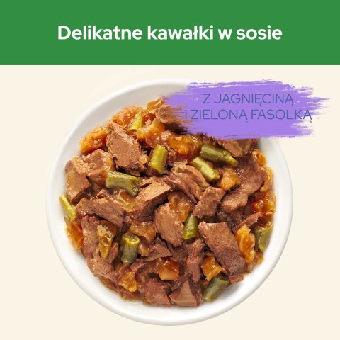 Purina Cat Chow Sterilised z jagnięciną i zieloną fasolką w sosie - mokra karma dla kota - 85 g
