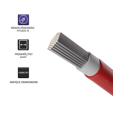 QOLTEC KABEL SOLARNY FOTOWOLTAICZNY | 4MM2 | 100M | CZERWONY QOLTEC KABEL SOLARNY FOTOWOLTAICZNY | 4MM2 | 100M | CZERWONY