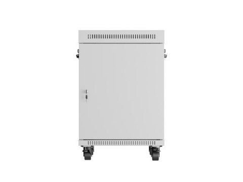 LANBERG SZAFA RACK STOJĄCA 19" 15U 600X600 SZARA DRZWI SZKLANE LCD V2 (FLAT PACK)