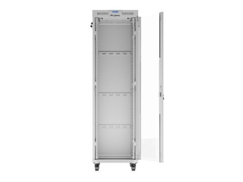 LANBERG SZAFA STOJĄCA RACK 19" 42U 600X800 SZARA DRZWI SZKLANE LCD V2 (FLAT PACK)