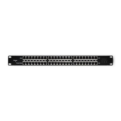 QOLTEC PATCH PANEL RACK | 48V | 24 PORTY | PASSIVE POE INJECTOR | CZARNY QOLTEC PATCH PANEL RACK | 48V | 24 PORTY | PASSIVE POE INJECTOR | CZARNY