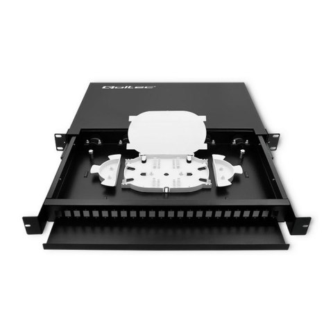 Qoltec 54480 Przełącznica światłowodowa RACK na szynie ODF | 24 porty | SC/ SX