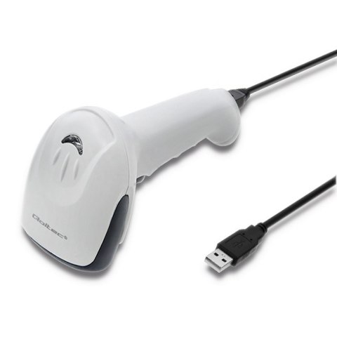 QOLTEC CZYTNIK KODÓW KRESKOWYCH 1D | CCD | USB | BIAŁY