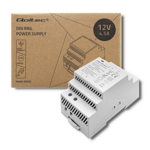 Qoltec Zasilacz na szynę DIN | 60W | 24V | 2.5A | Szary Qoltec Zasilacz na szynę DIN | 60W | 24V | 2.5A | Szary