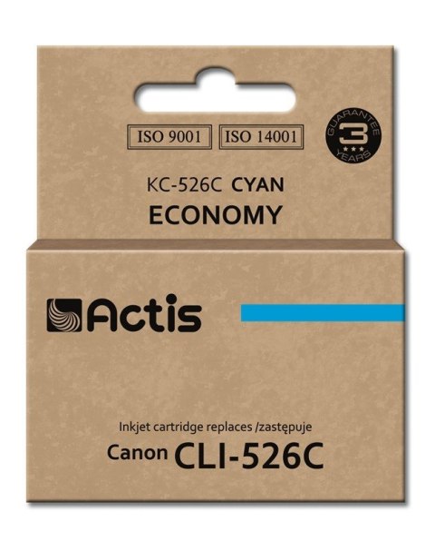Actis KC-526C Tusz (zamiennik Canon CLI-526C; Standard; 10 ml; niebieski) Actis KC-526C Tusz (zamiennik Canon CLI-526C; Standard; 10 ml; niebieski)