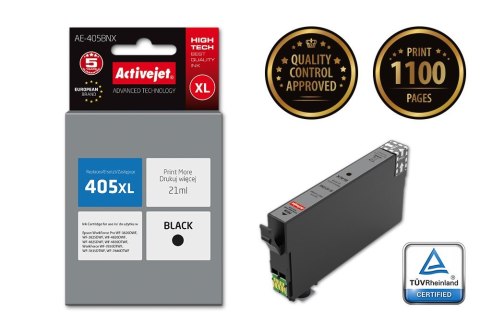 Activejet AE-405BNX Tusz (zamiennik Epson 405XL C13T05H14010; Supreme; 21ml; black) Activejet AE-405BNX Tusz (zamiennik Epson 405XL C13T05H14010; Supreme; 21ml; black)
