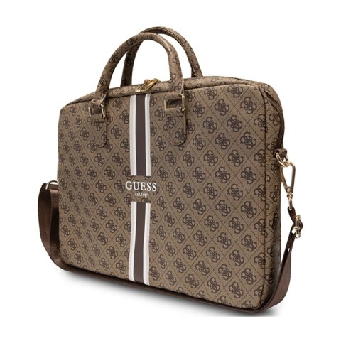 Guess 4G Printed Stripes Computer Bag - Torba na notebooka 16" (Brązowy) Guess 4G Printed Stripes Computer Bag - Torba na notebooka 16" (Brązowy)