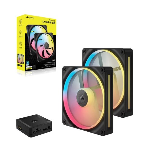 Wentylator CORSAIR LĂĽfter 140*140*25 LX140-R RGB iCUE Link Dual Wentylator CORSAIR LĂĽfter 140*140*25 LX140-R RGB iCUE Link Dual