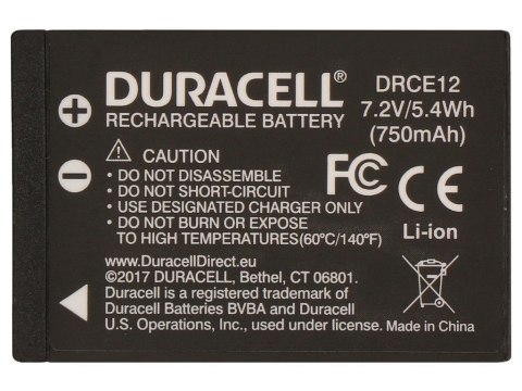 Duracell DRCE12 bateria do aparatu/kamery Litowo-jonowa (Li-Ion) 750 mAh Duracell DRCE12 bateria do aparatu/kamery Litowo-jonowa (Li-Ion) 750 mAh
