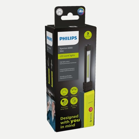 Lampa warsztatowa bezprzewodowa SLIM, Xperion, źródło światła LED, strumień świetlny 180/250/500lm, moc: 5 W, pojemność akumulat Lampa warsztatowa bezprzewodowa SLIM, Xperion, źródło światła LED, strumień świetlny 180/250/500lm, moc: 5 W, pojemność akumulat
