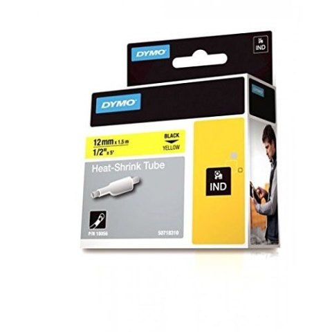 DYMO Przemysłowe Rurki Termokurczliwe- 12mm x 1,5m DYMO Przemysłowe Rurki Termokurczliwe- 12mm x 1,5m