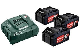 Metabo. Zestaw akumulatorów 3x4.0Ah z ładowarką ASC 55
