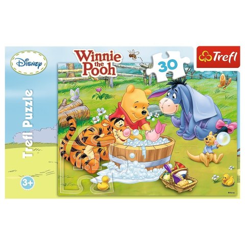 Puzzle 30 elementów Kubuś Puchatek Kąpiel Prosiaczka Puzzle 30 elementów Kubuś Puchatek Kąpiel Prosiaczka