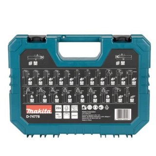 Makita frezy uniwersalne 8mm zestaw 22sztuk