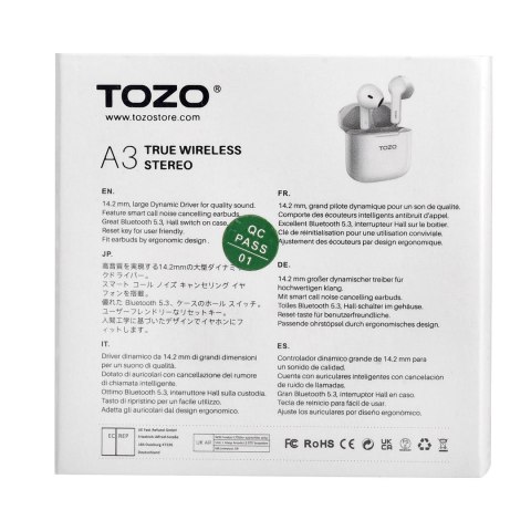 Słuchawki TWS TOZO A3 White
