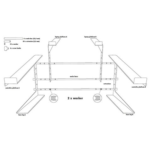 STAND4ME LT PRO statyw pod laptop kontroler mikser STAND4ME LT PRO statyw pod laptop kontroler mikser