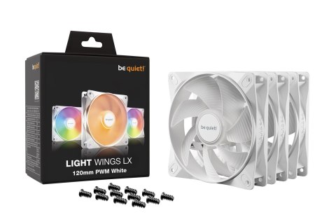WENTYLATOR BE QUIET! Light Wings LX 120mm PWM White Triple Pack WENTYLATOR BE QUIET! Light Wings LX 120mm PWM White Triple Pack