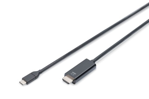 Kabel USB C/HDMI M/M czarny 5m USB 3.1 SuperSpeed+ 4K 60Hz Kabel USB C/HDMI M/M czarny 5m USB 3.1 SuperSpeed+ 4K 60Hz