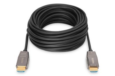 Kabel połączeniowy hybrydowy HDMI 2.1 Ultra High Speed 8K60Hz UHD HDMI A/HDMI A M/M czarny 20m Kabel połączeniowy hybrydowy HDMI 2.1 Ultra High Speed 8K60Hz UHD HDMI A/HDMI A M/M czarny 20m