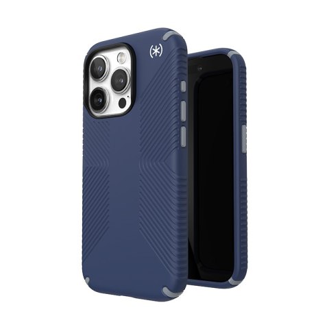 Speck Presidio2 Grip - Etui iPhone 15 Pro (Coastal Blue / Dust Grey / White)