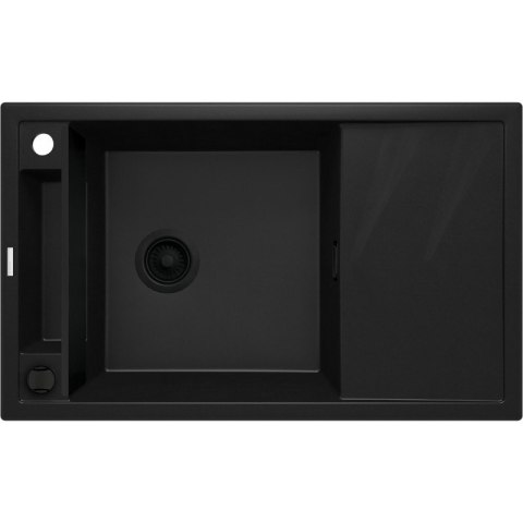 Zlewozmywak granitowy magnetyczny 1-komorowy z ociekaczem DEANTE czarny nero mat MAGNETIC Zlewozmywak granitowy magnetyczny 1-komorowy z ociekaczem DEANTE czarny nero mat MAGNETIC