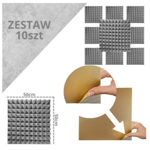 DNA AM2 GY panel akustyczny zestaw 10 szt. szary DNA AM2 GY panel akustyczny zestaw 10 szt. szary