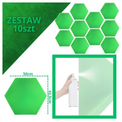 DNA AM3 GN panel akustyczny zestaw 10 szt. zielony DNA AM3 GN panel akustyczny zestaw 10 szt. zielony